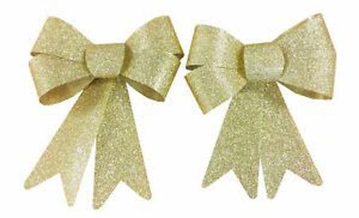 Picture of GLITTER BOW 2PK GOLD